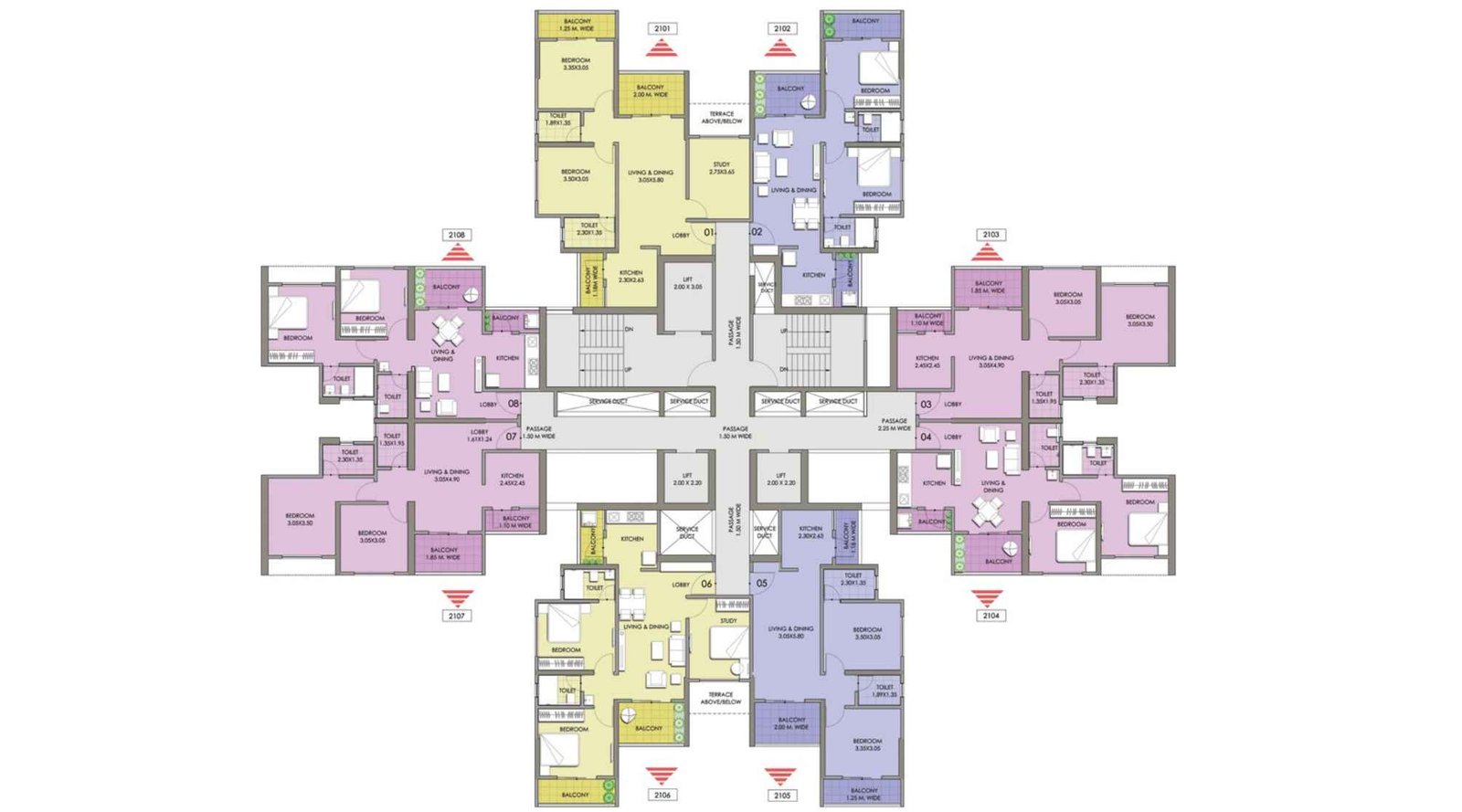 Puraniks-Abitante-Fiore-Floor-plan-21-st-G-BLDG