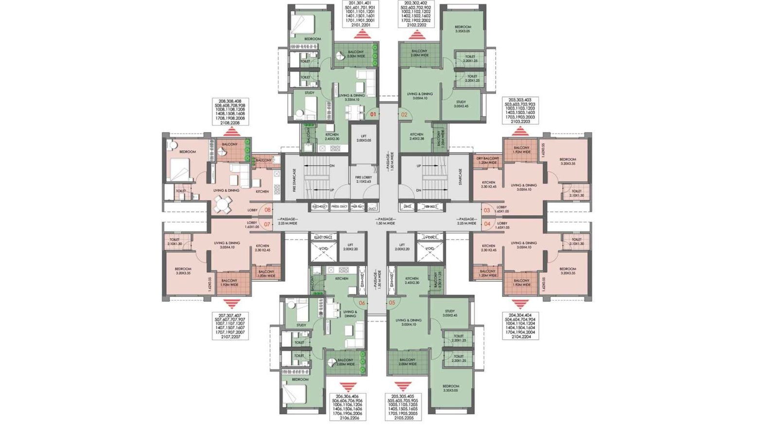 Puraniks-Abitante-Fiore-Typical-Bldg1-2-22nd-Floor-plan